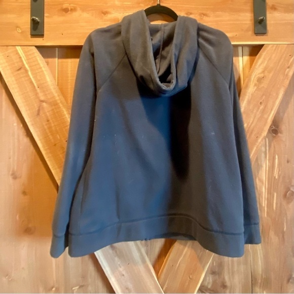 VGUC Old Navy fleece zip up hoodie, charcoal, size L - Picture 2 of 5
